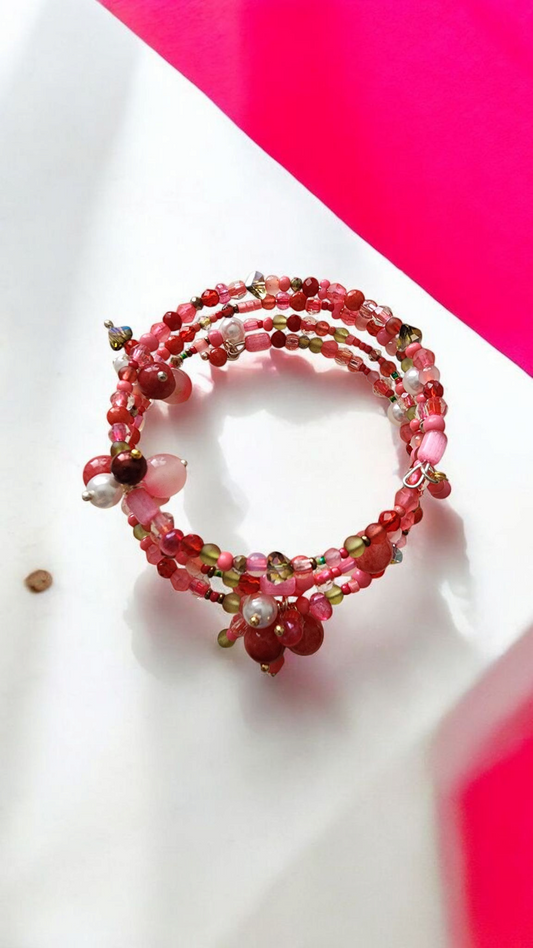 Beaded Wire Wrap Bracelet